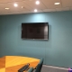 An office boardroom with soundproofing on the walls